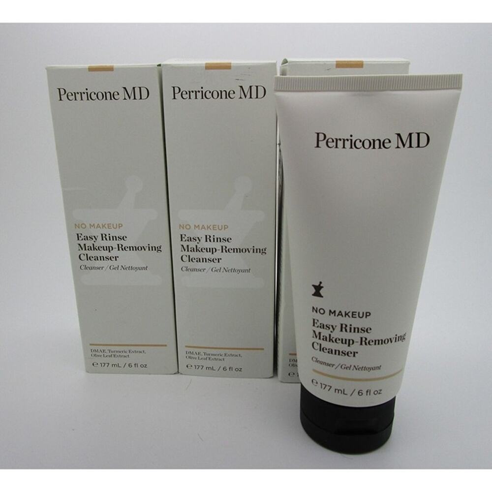 PERRICONE MD Easy Rinse Makeup-Removing Cleanser 6 oz blemished box NEW Lot of 3